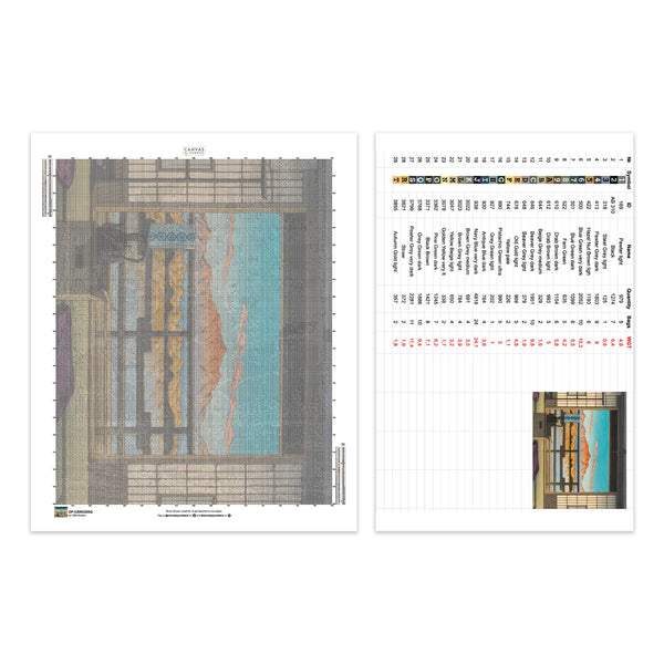 Blomsterkruka Komposition - Diamantmålning - X-Stor