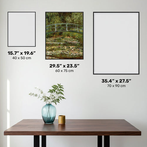 Bridge over a Pond of Water Lilies - Diamond Painting - X-Large