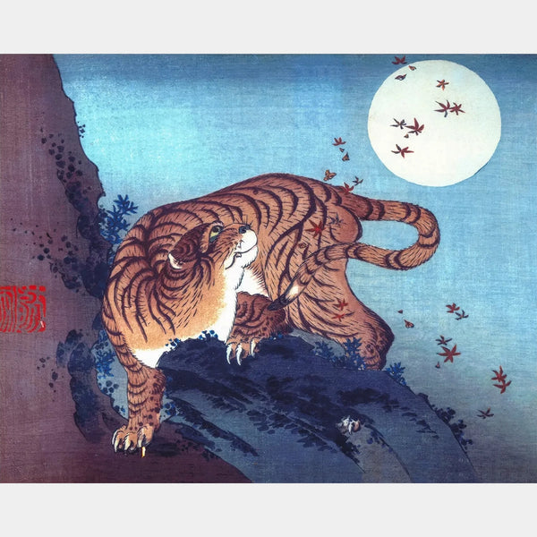 The Tiger and the Moon - Diamond Painting - Large