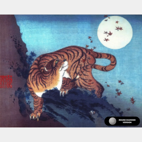 The Tiger and the Moon - Diamond Painting - Large