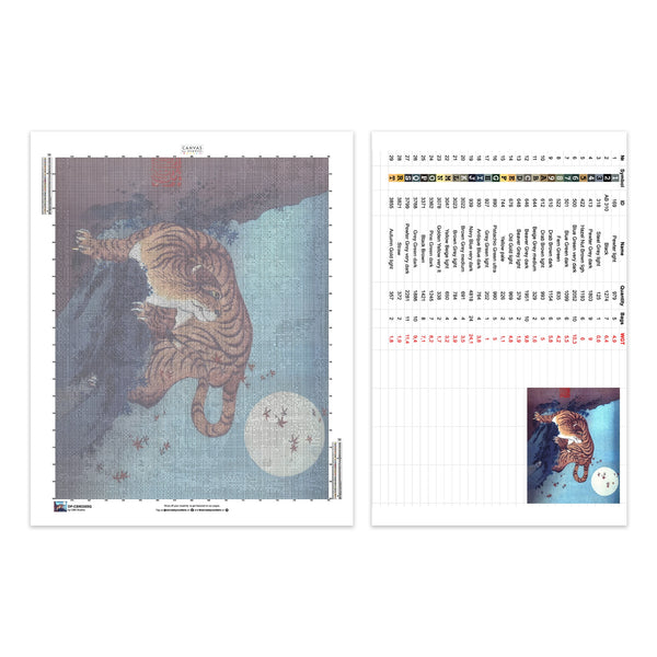 The Tiger and the Moon - Diamond Painting - Large