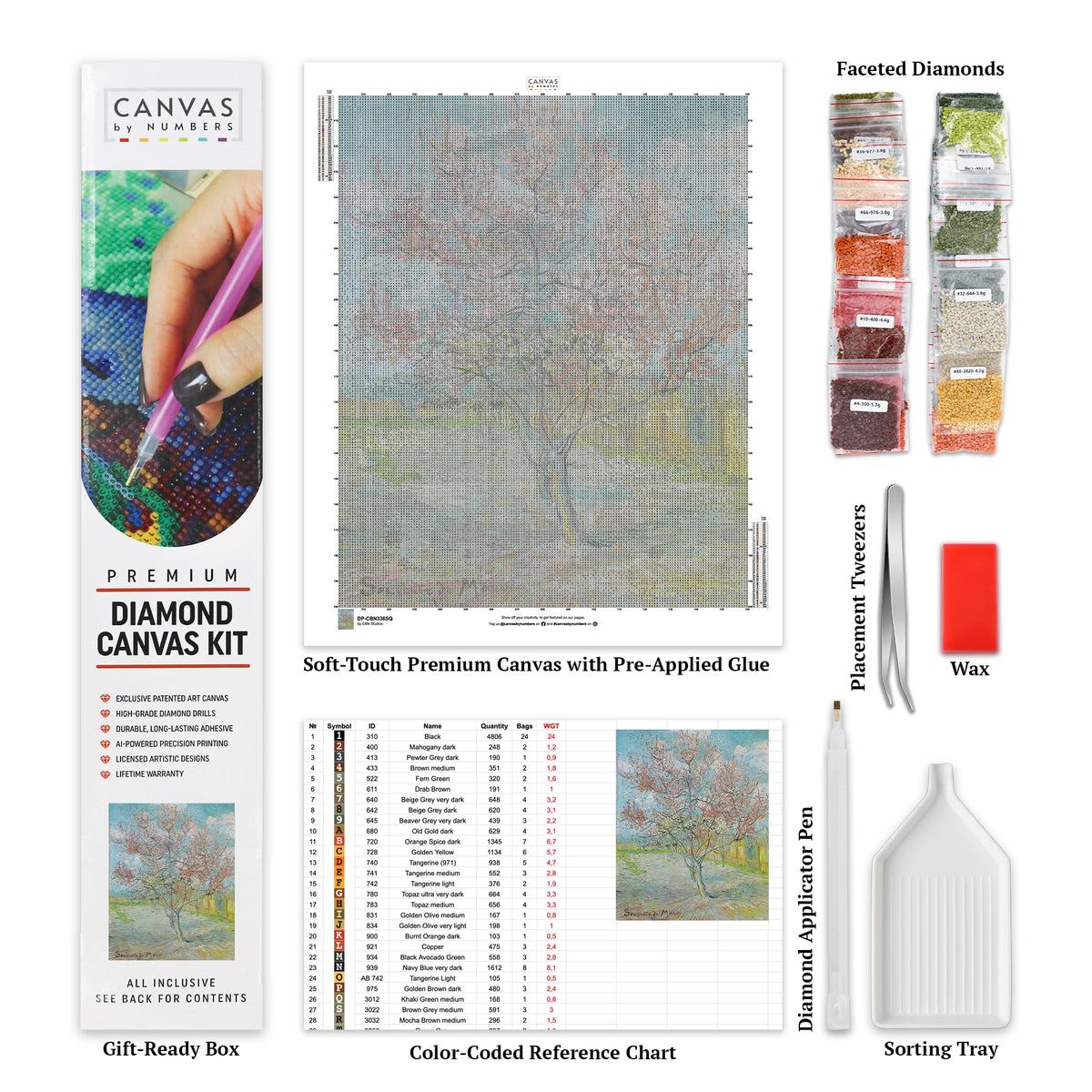 Peach Tree - Diamond Painting - Grande