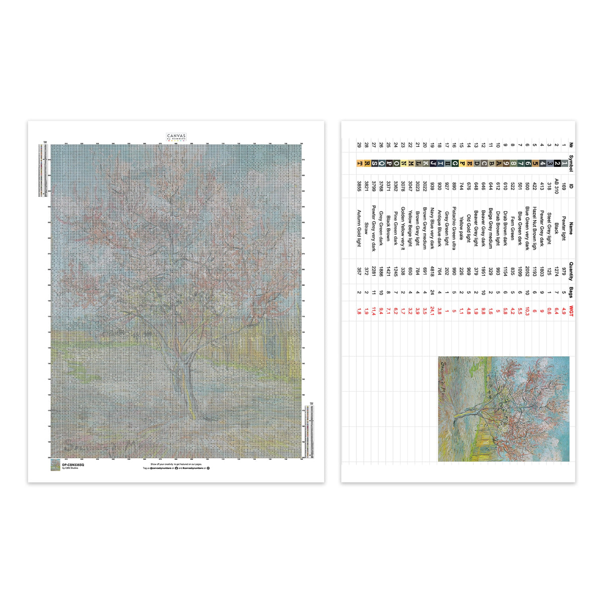 Peach Tree - Diamond Painting - Grande