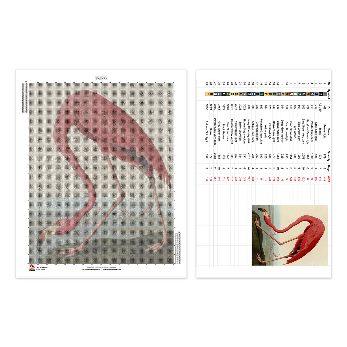 American Flamingo - Diamond Painting - Large