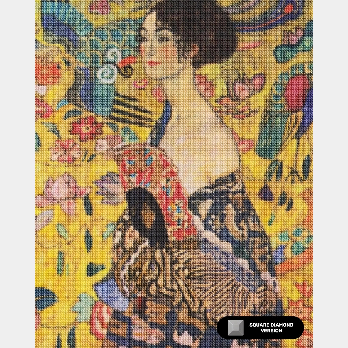 Signora con ventaglio - Diamond Painting - Extra Large