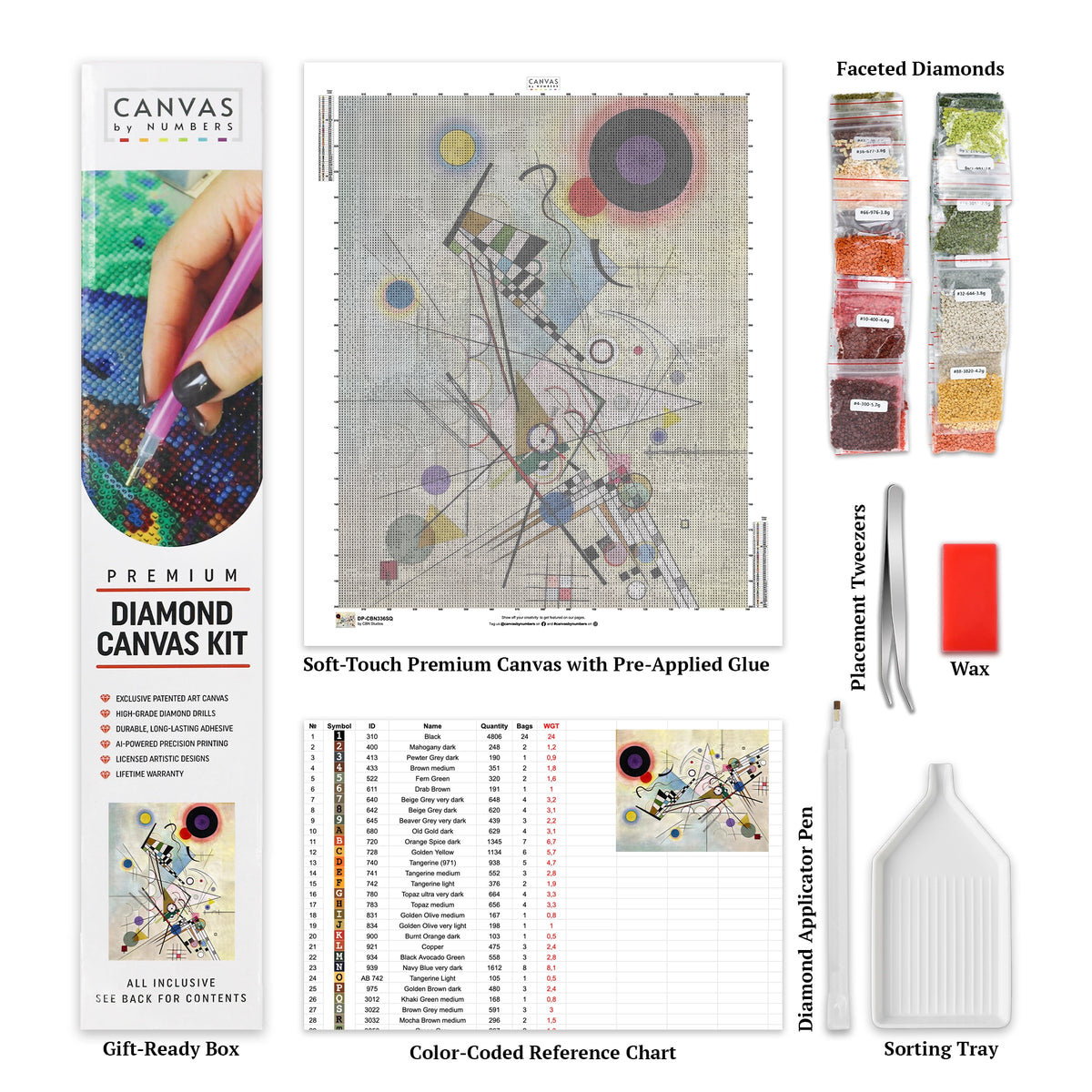 Florale Vasenkomposition - Diamantmalerei - X-Large