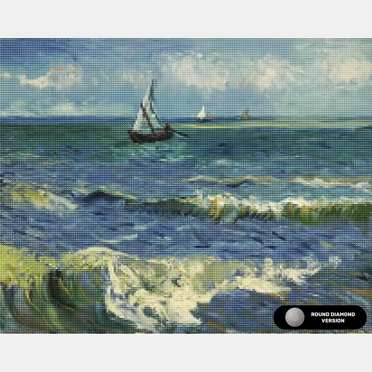 Havet vid Les Saintes - Diamond Painting - Stor