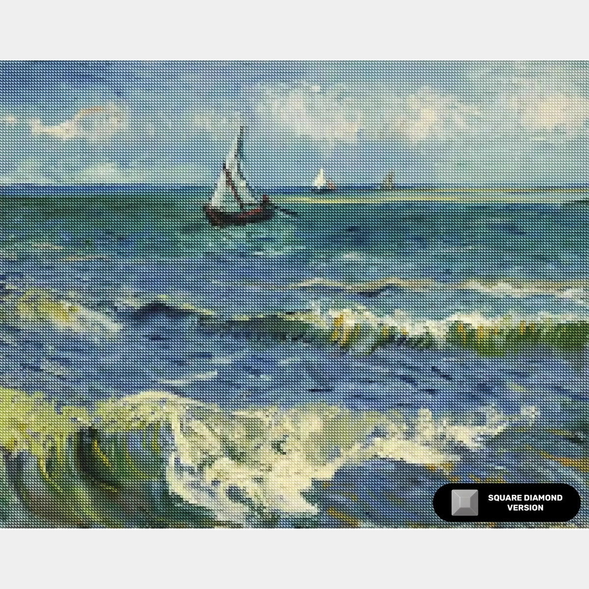 Havet vid Les Saintes - Diamond Painting - Stor