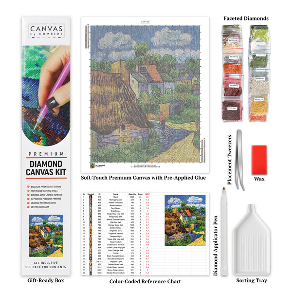 Houses in Auvers - Diamond Painting - Large