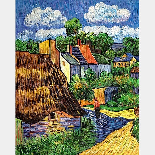Houses in Auvers - Diamond Painting - Large