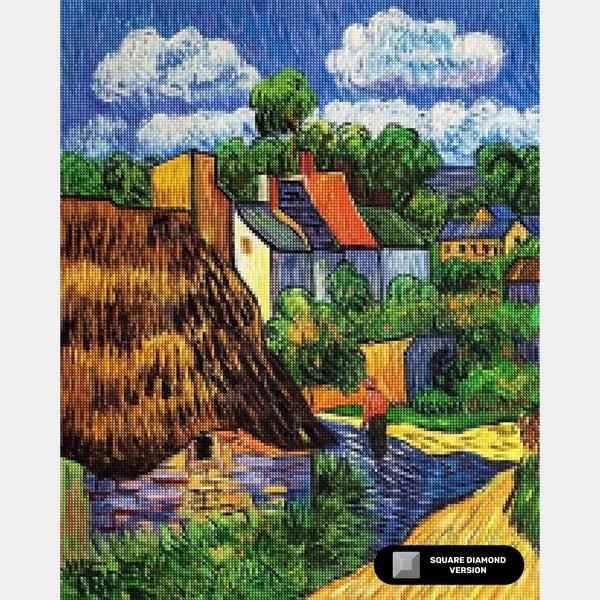Houses in Auvers - Diamond Painting - Large