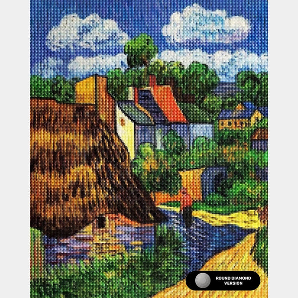 Houses in Auvers - Diamond Painting - Large