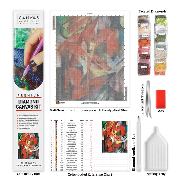 The Foxes - Diamond Painting - Standard Size