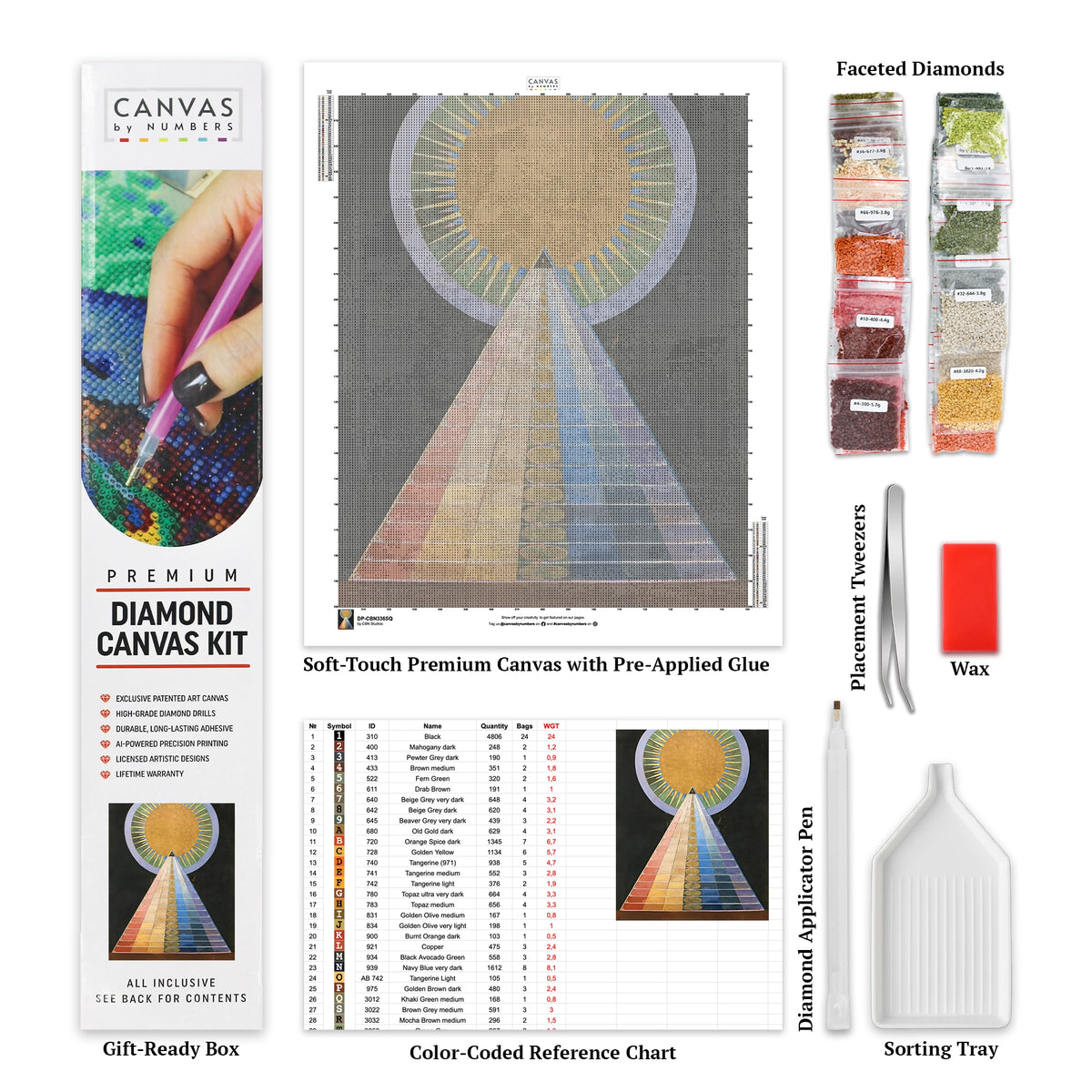 Composizione di Vasi Floreali - Pittura con Diamanti - X-Large