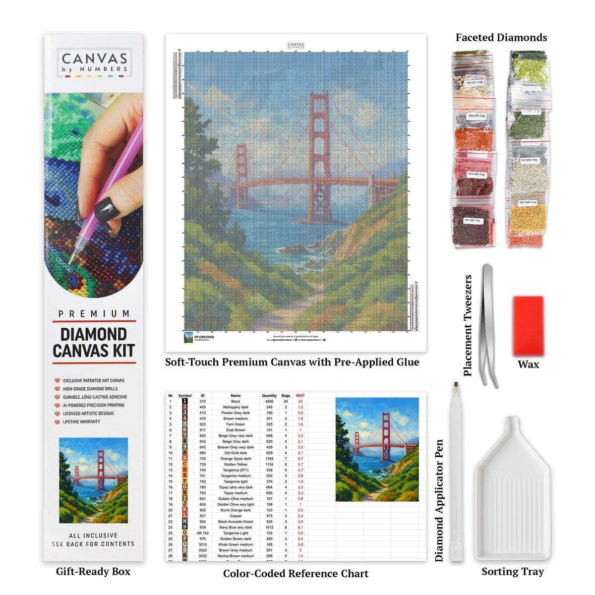 Composizione di Vasi Floreali - Pittura con Diamanti - X-Large