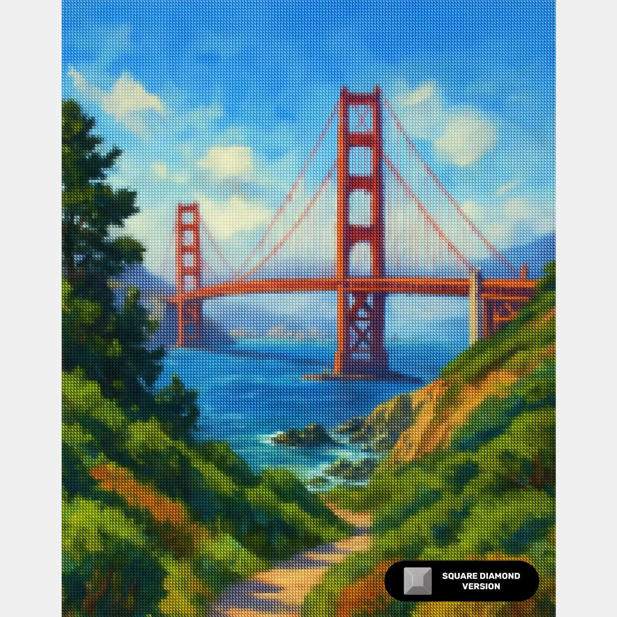 Composizione di Vasi Floreali - Pittura con Diamanti - X-Large