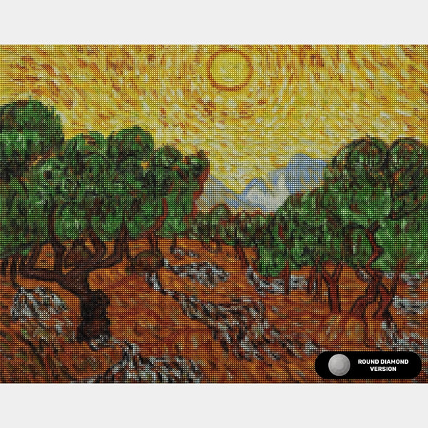 Olivos de Van Gogh - Pintura de Diamante - Tamaño Estándar