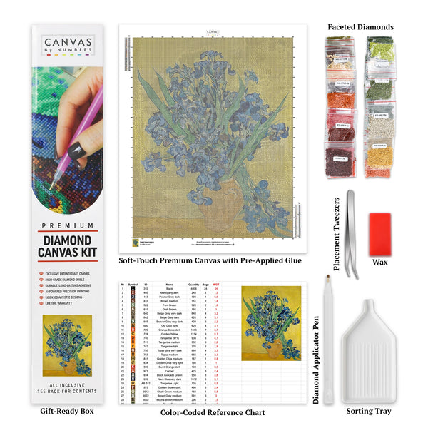 Les Iris - Diamond Painting - Tamaño Estándar