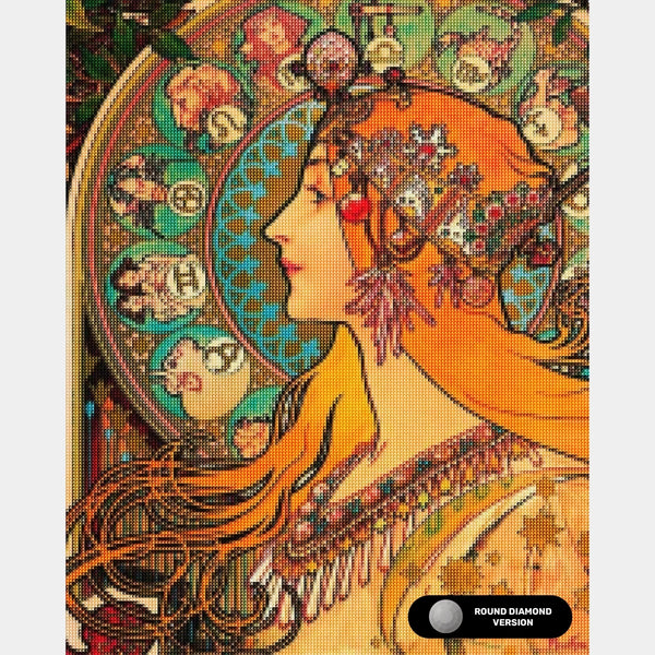 Dierenriem (1896) - Diamantschilderij