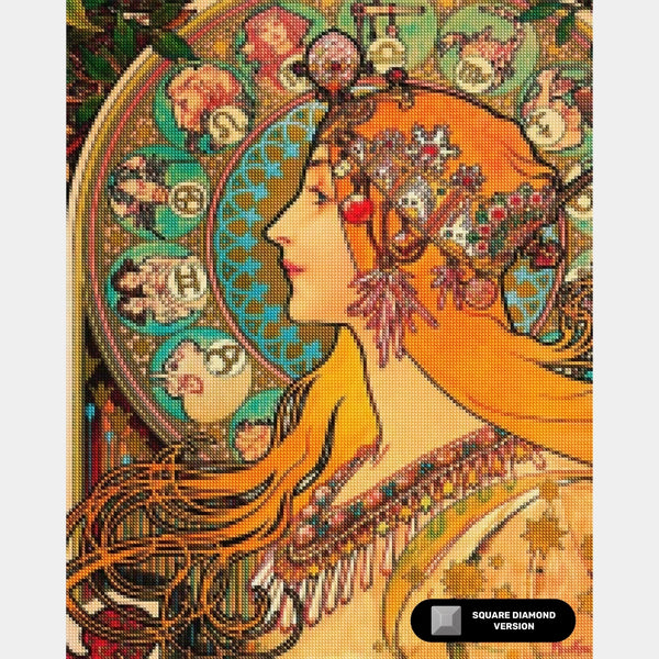 Dierenriem (1896) - Diamantschilderij