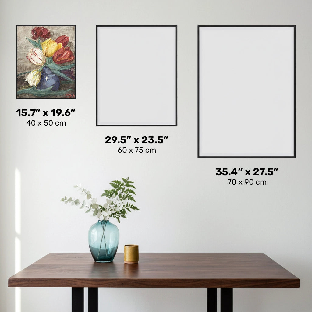 Tulipanes en un Jarrón - Pintura de Diamantes - Tamaño Estándar