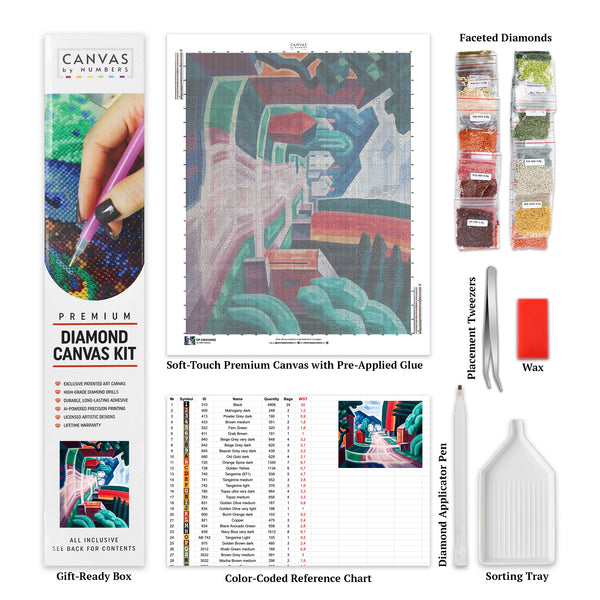 Form och ljusmotiv i västra New Jersey - Diamantmålning - Standardstorlek