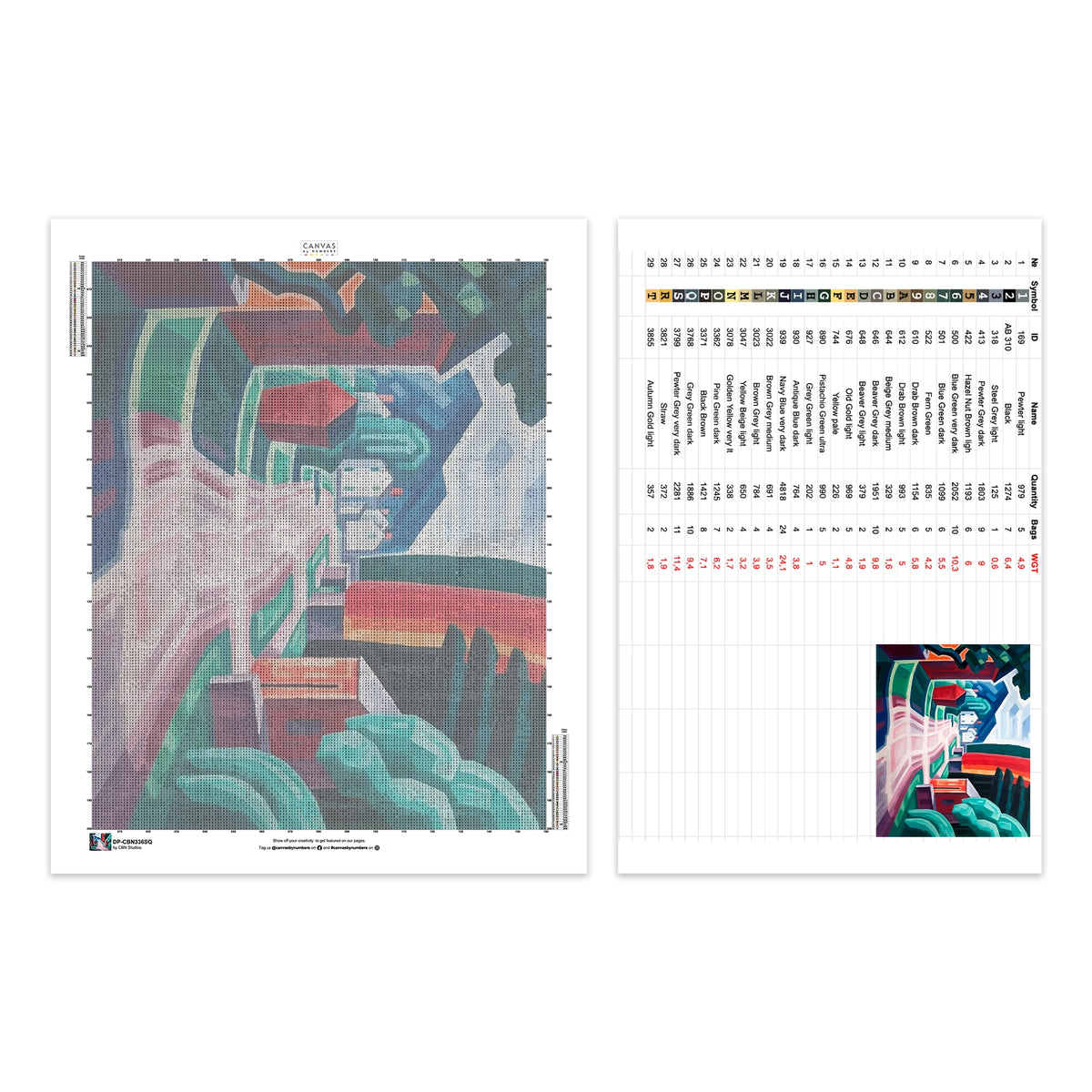 Form och ljusmotiv i västra New Jersey - Diamantmålning - Standardstorlek