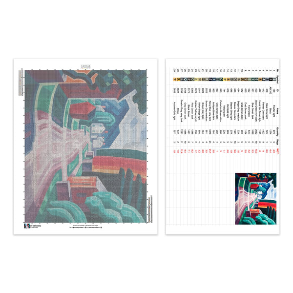 Form och ljusmotiv i västra New Jersey - Diamantmålning - Standardstorlek