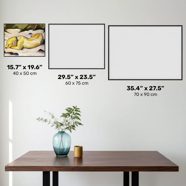 Cane sdraiato nella neve - Pittura con diamanti - Dimensione standard