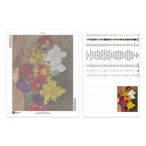 Anémonas - Diamond Painting - Tamaño Estándar