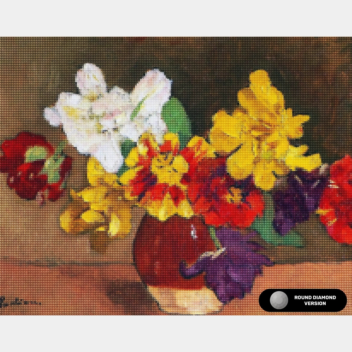 Anémonas - Diamond Painting - Tamaño Estándar