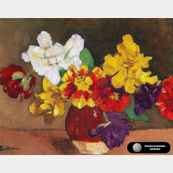 Anémonas - Diamond Painting - Tamaño Estándar