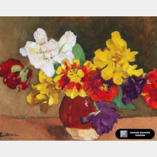 Anémonas - Diamond Painting - Tamaño Estándar