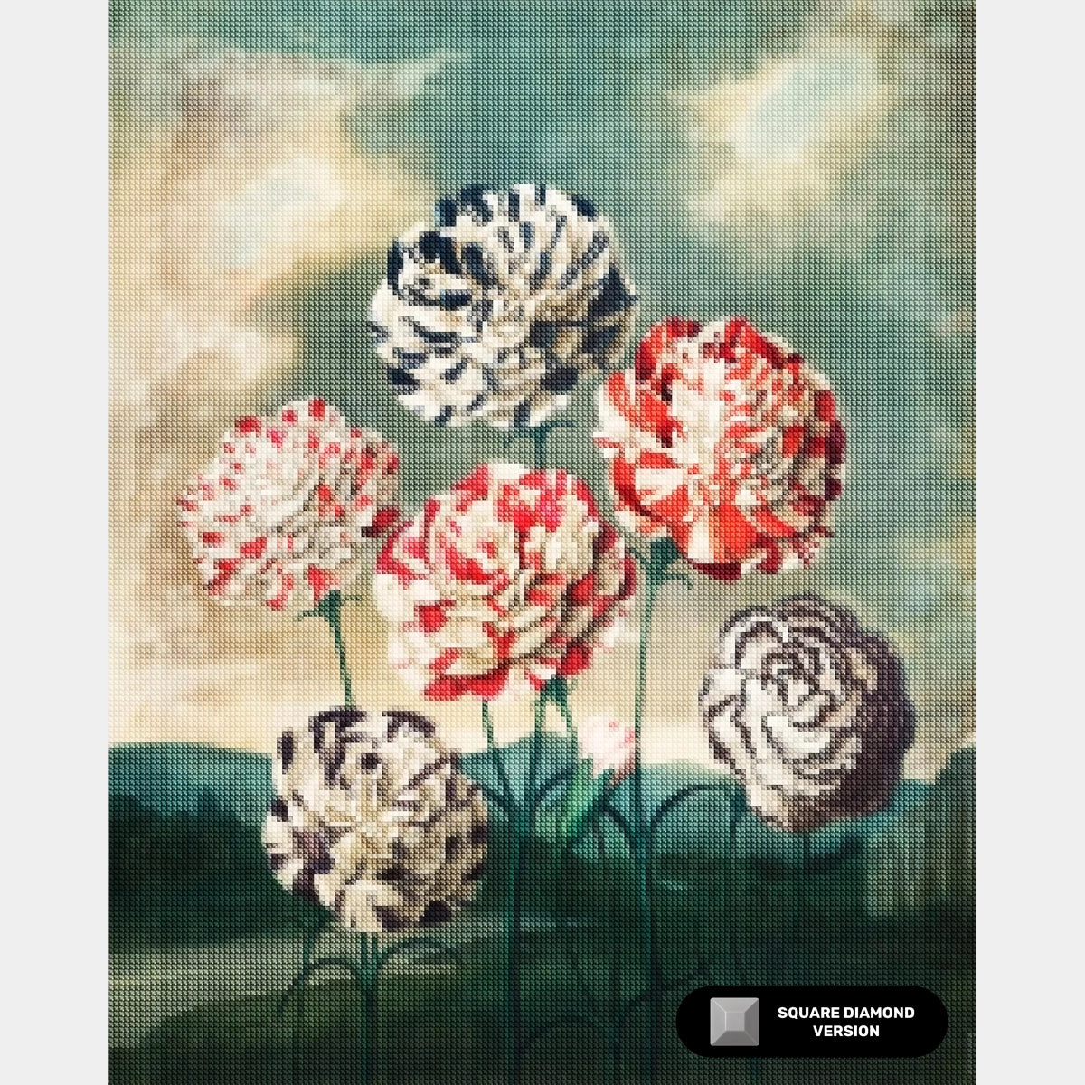 Grupo de Claveles - Pintura de Diamantes - Grande