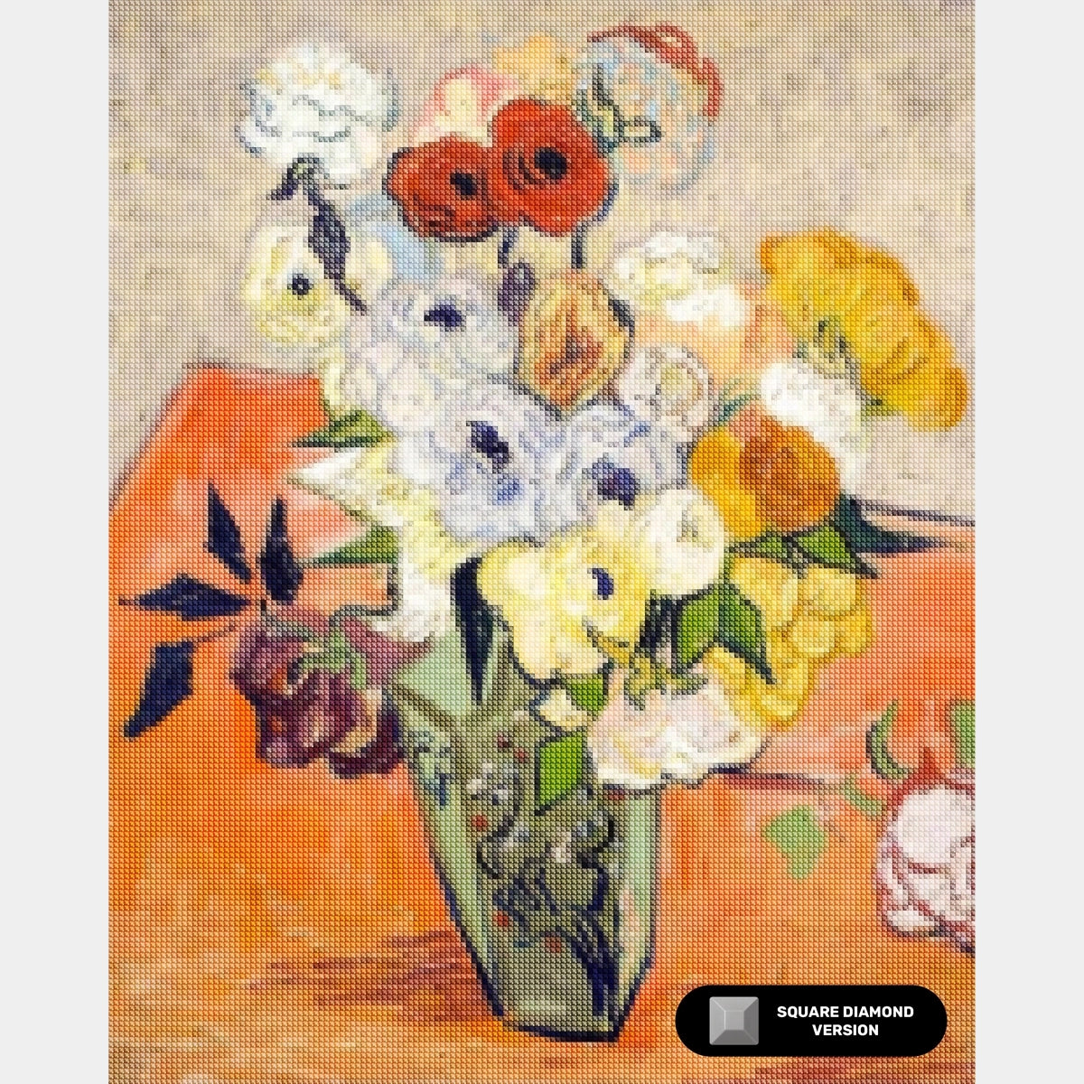 Rosen und Anemonen – Diamantmalerei