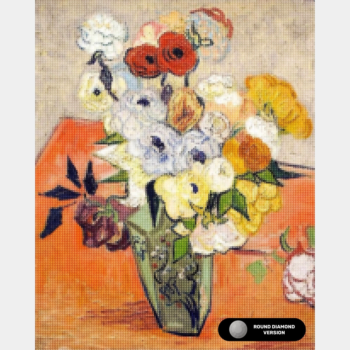 Rosen und Anemonen – Diamantmalerei