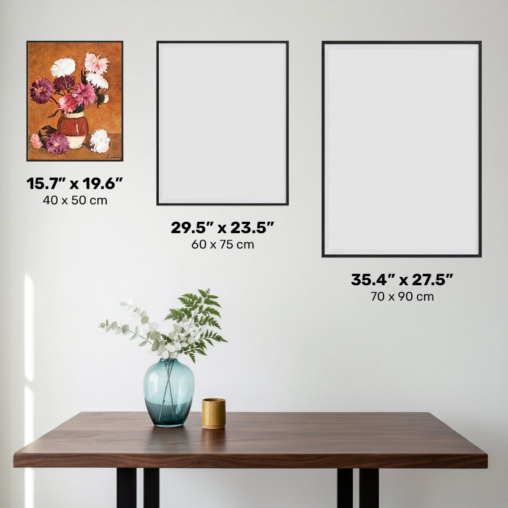 Krysantemum og Skrubber - Diamantmaleri - Standardstørrelse