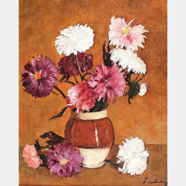 Chrysanthemums and Scrubs - Diamond Painting - Standard Size