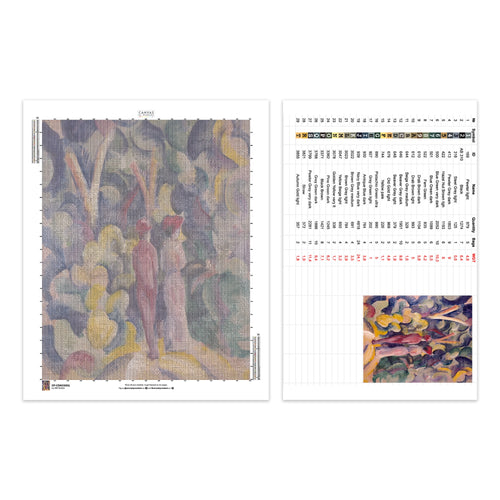 Couple sur le Sentier Forestier - Peinture de Diamant - Taille Standard