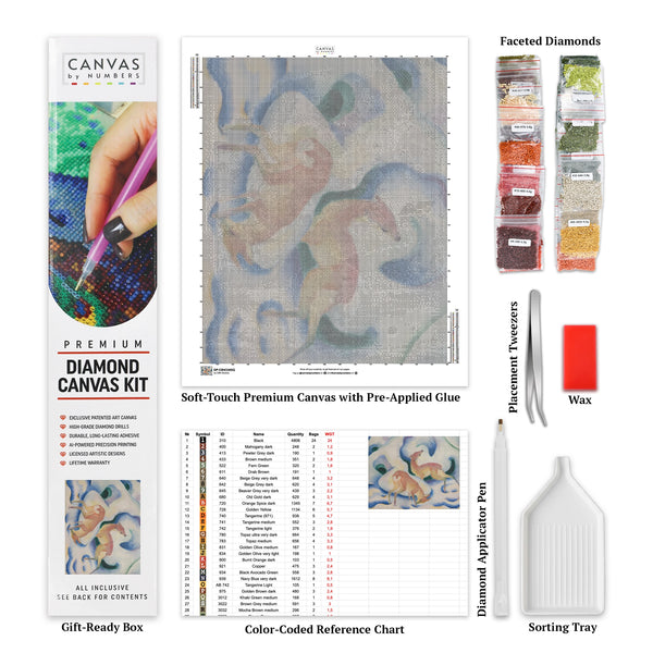 Cervo nella Neve - Pittura con Diamanti - Dimensione Standard