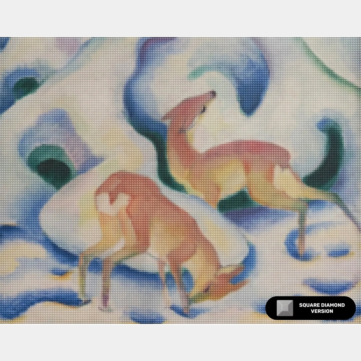 Cervo nella Neve - Pittura con Diamanti - Dimensione Standard