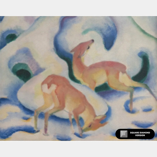 Cervo nella Neve - Pittura con Diamanti - Dimensione Standard