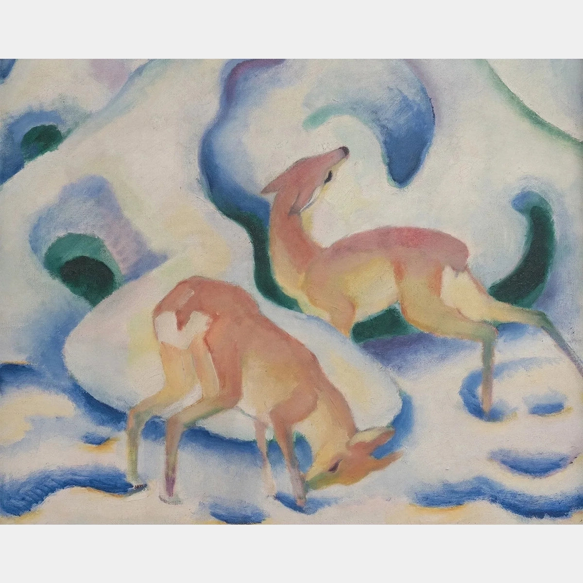 Cervo nella Neve - Pittura con Diamanti - Dimensione Standard