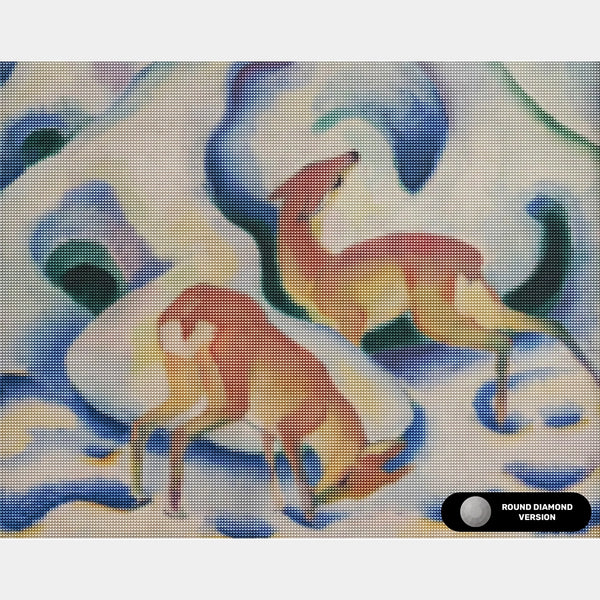 Cervo nella Neve - Pittura con Diamanti - Dimensione Standard