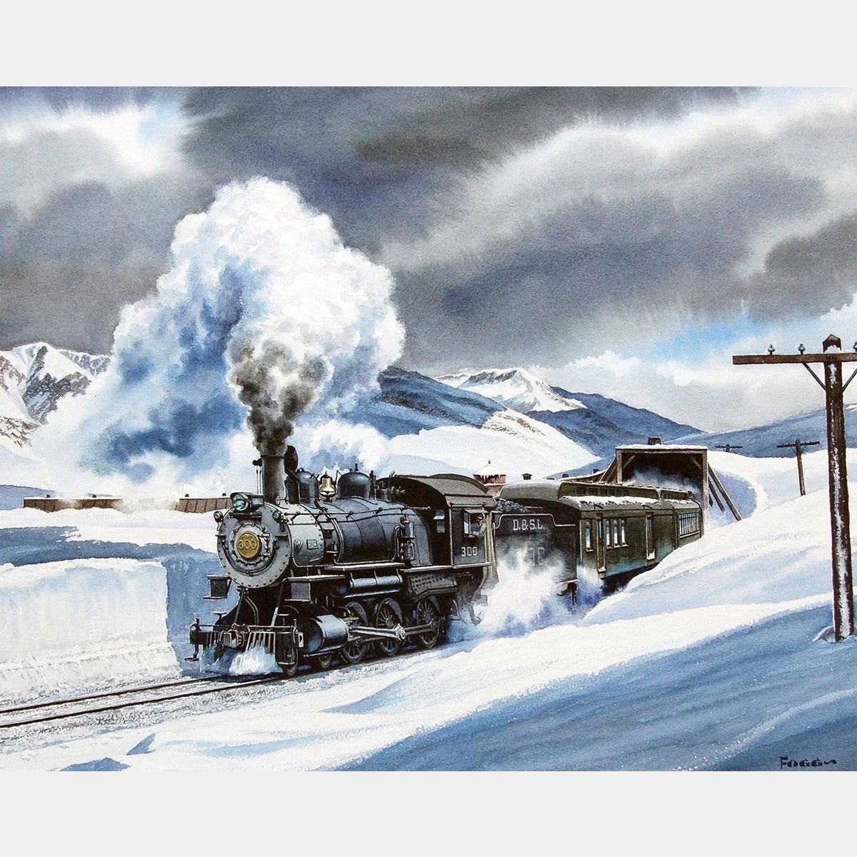 Denver & Salt Lake Railroad - Peinture au diamant - Grand