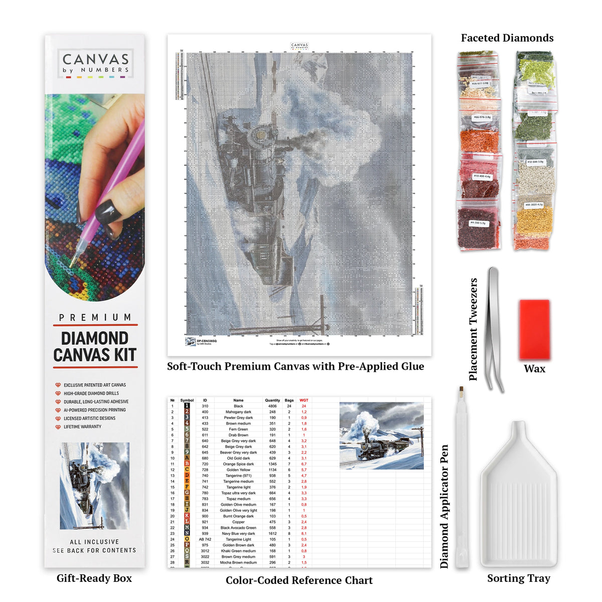 Denver & Salt Lake Railroad - Peinture au diamant - Grand