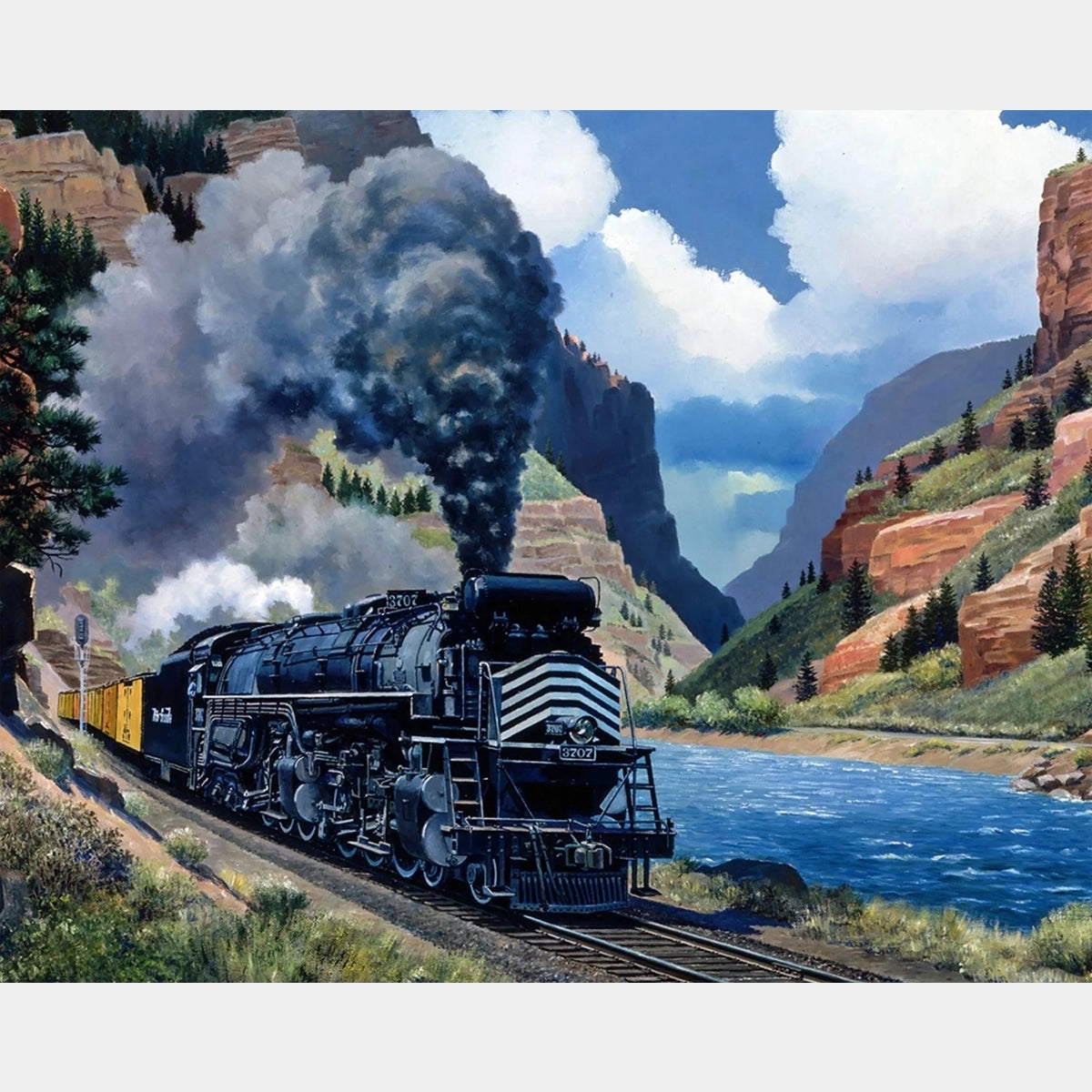 Peinture de Diamant de Train – Denver & Rio Grande No. 3707