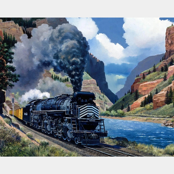 Denver and Rio Grande Western No. 3707 - Diamond Painting - X-Large