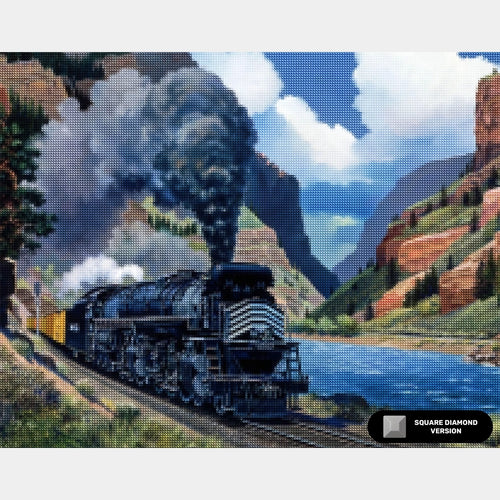 Denver and Rio Grande Western No. 3707 - Diamond Painting - X-Large