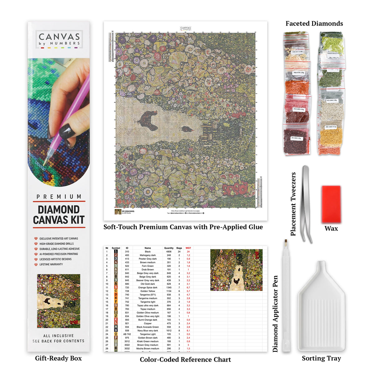 Garden Path with Chickens - Diamond Painting - X-Large